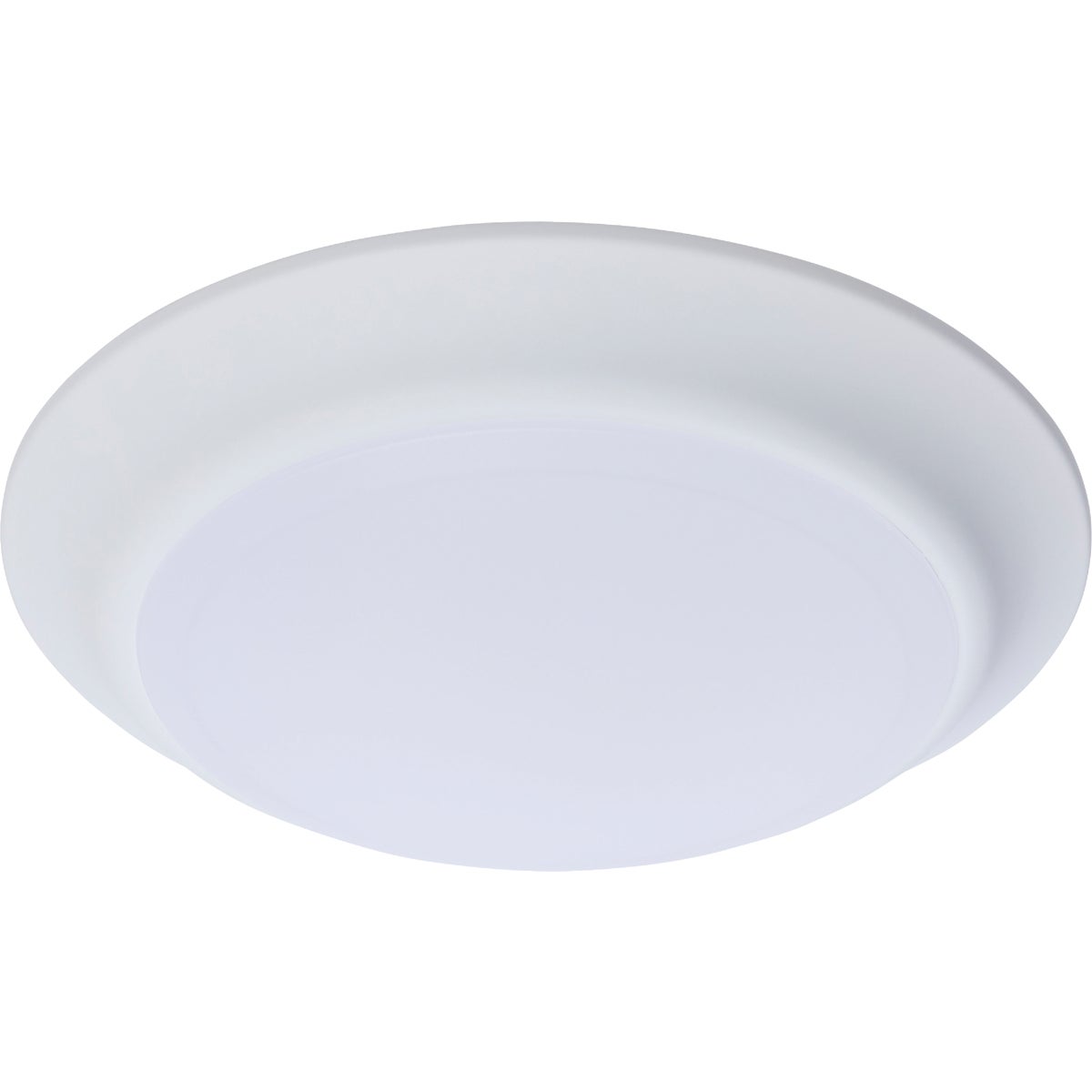 Satco Nuvo 7 In. White 60W Equivalent LED CCT-Selectable Disk Flush Mount Ceiling Light Fixture