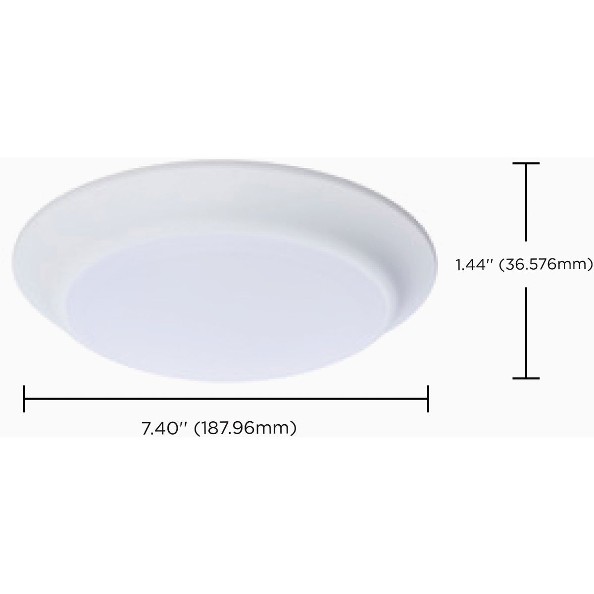 Satco Nuvo 7 In. White 60W Equivalent LED CCT-Selectable Disk Flush Mount Ceiling Light Fixture Image 3