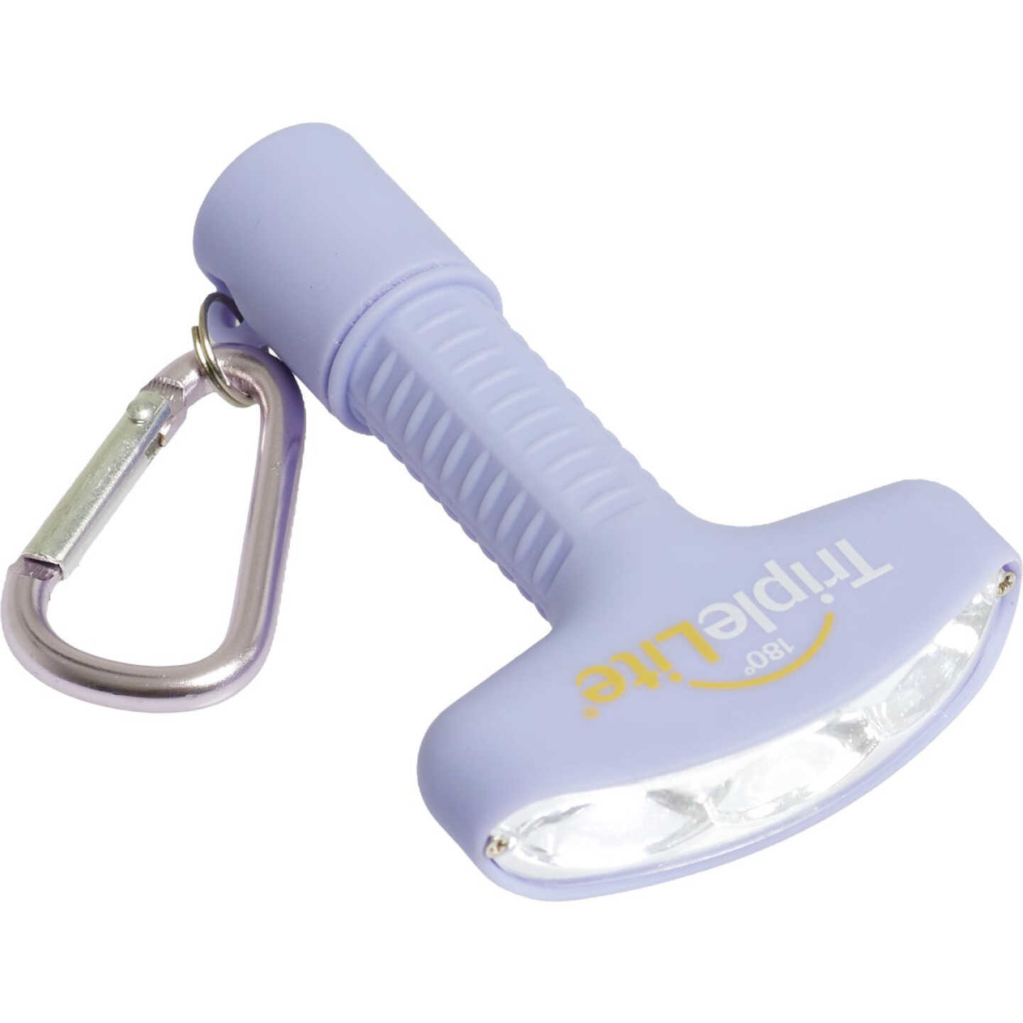 TripleLite 50 Lm. Lilac 180 Deg Mini LED Flashlight with Carabiner Image 1