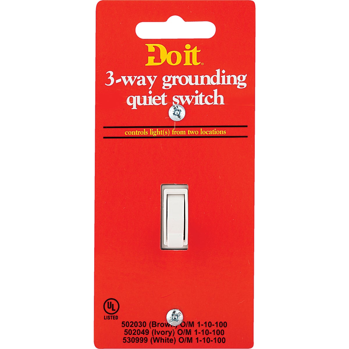 Do it White 15A Grounding Quiet 3-Way Switch Image 2