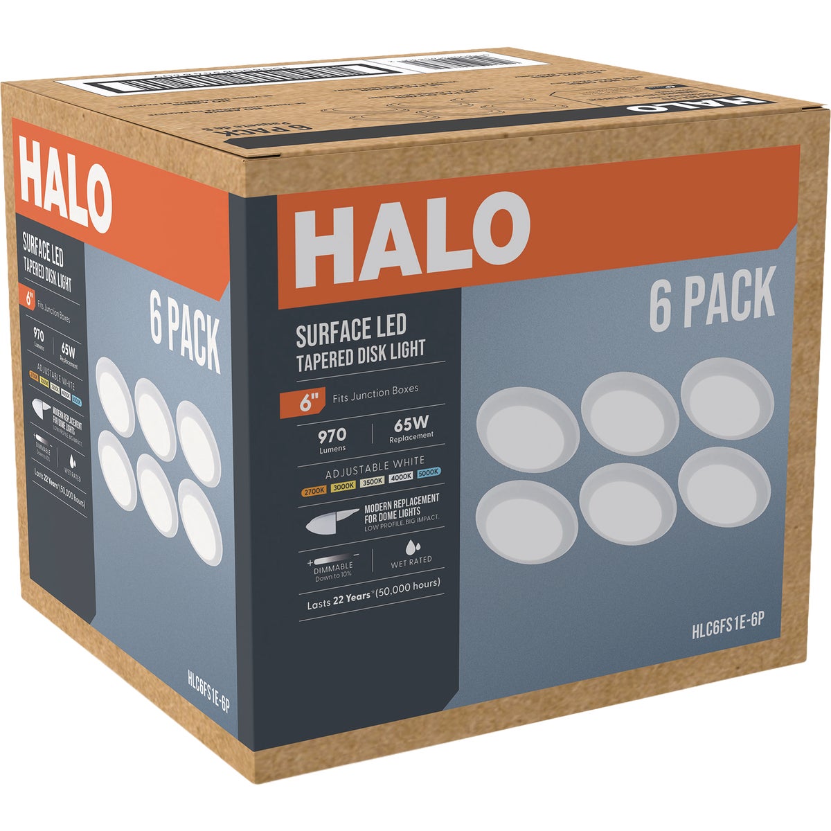Halo 6 In. New Construction/Remodel Non-IC Rated LED Recessed Light Fixture (6-Pack) Image 7