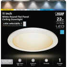 Feit Electric Edge-Lit 11 In. White Round 6-Way LED Disc Flush Mount Light Image 3