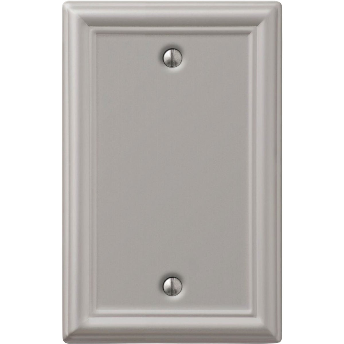 Amerelle Chelsea 1-Gang Brushed Nickel Steel Blank Wall Plate