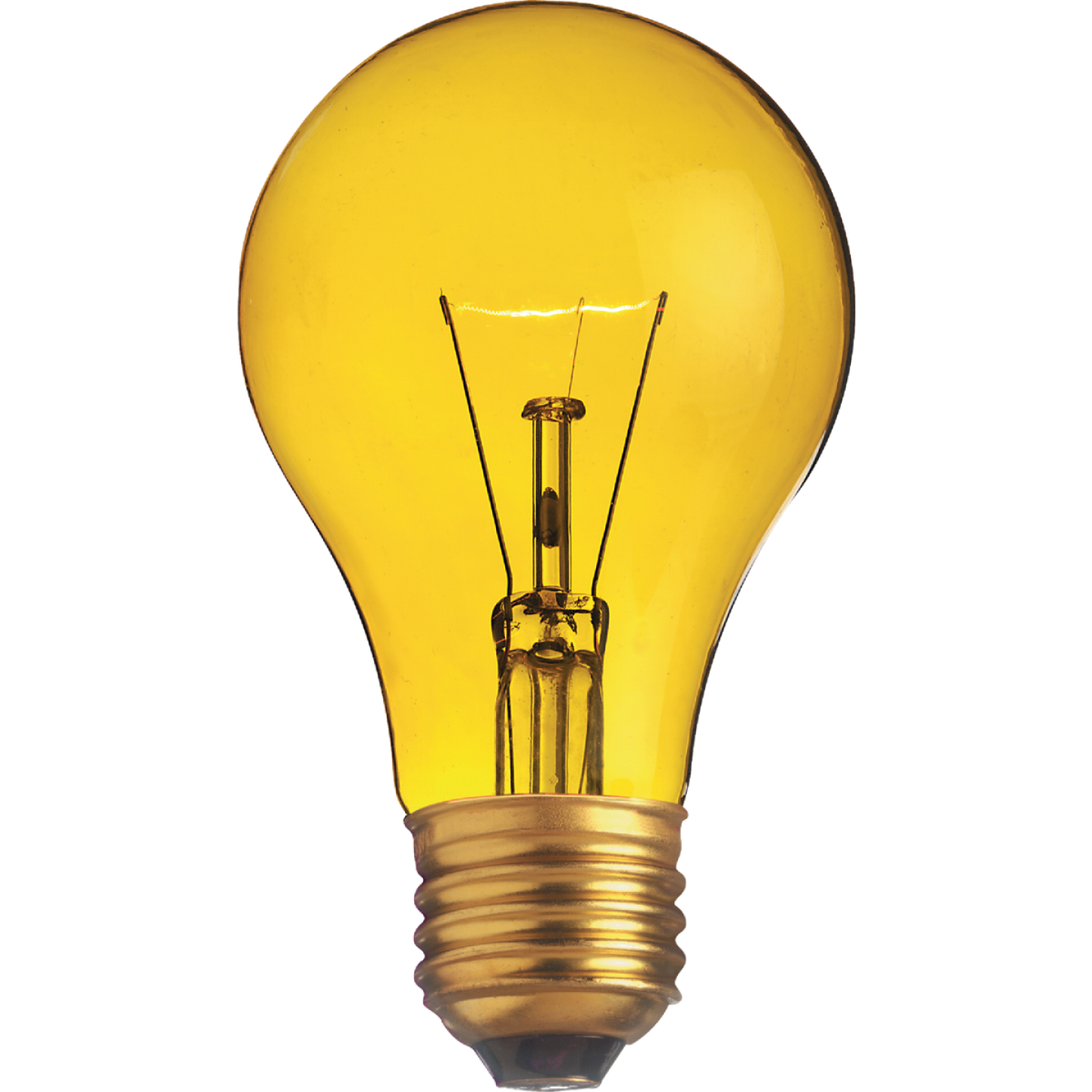 Satco 25W Transparent Yellow Medium A19 Incandescent Party Light Bulb Image 1