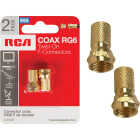 RCA RG Twist-On Coaxial F-Connector (2-Pack) Image 1