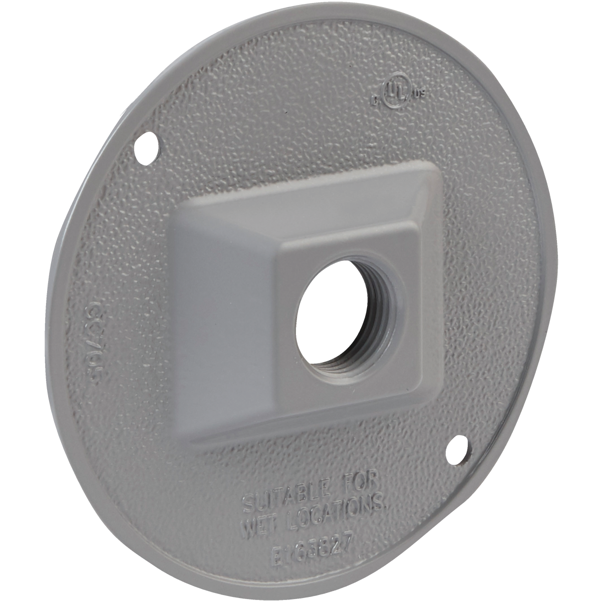 Bell 1-Outlet Round Zing Gray Cluster Outdoor Box Cover, Shrink Wrapped Image 1