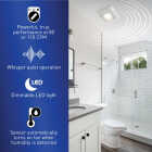 Panasonic Whisper Remodel 80/110 CFM Bathroom Exhaust Fan with Dimmable LED Light Image 3