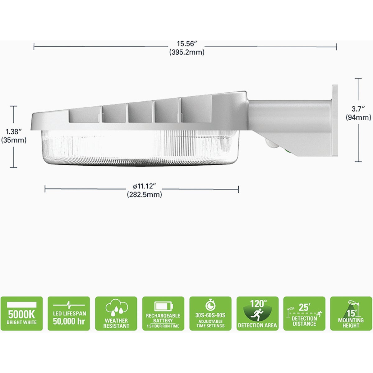 Halo Motion Activated Dusk to Dawn Selectable Lumen Solar Flood Light with Remote Control Image 3