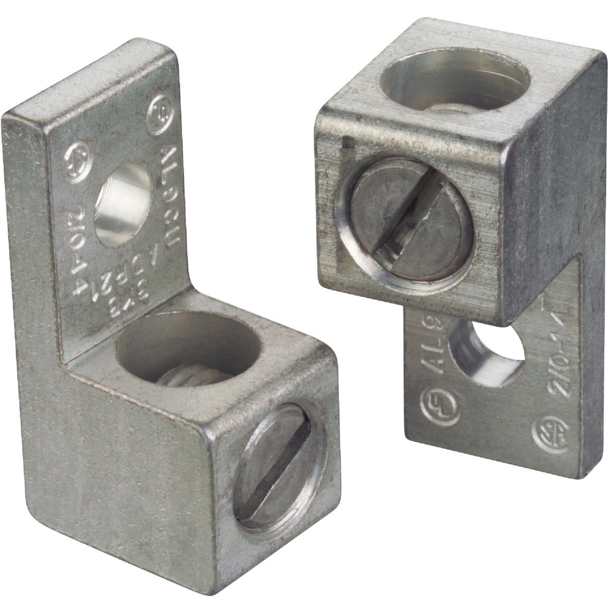 Southwire #14 SOL/STR to #2/0 STR Single 1/4 In. Hole Mount Dual Rated Mechanical Lug (2-Pack)