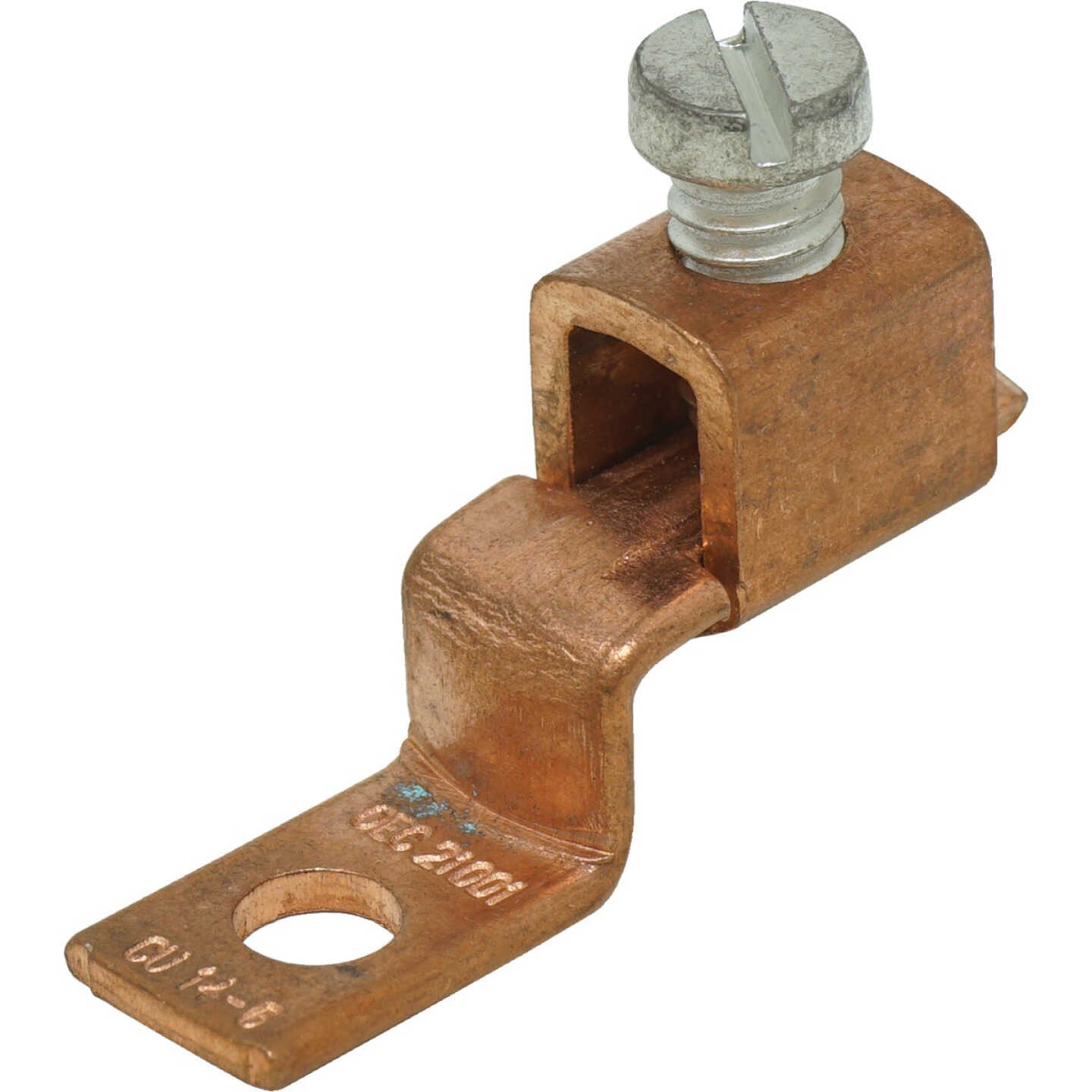 Southwire #14 SOL to #6 STR Single #10 Hole Mount Copper Alloy Offset Tongue Lug (2-Pack) Image 1