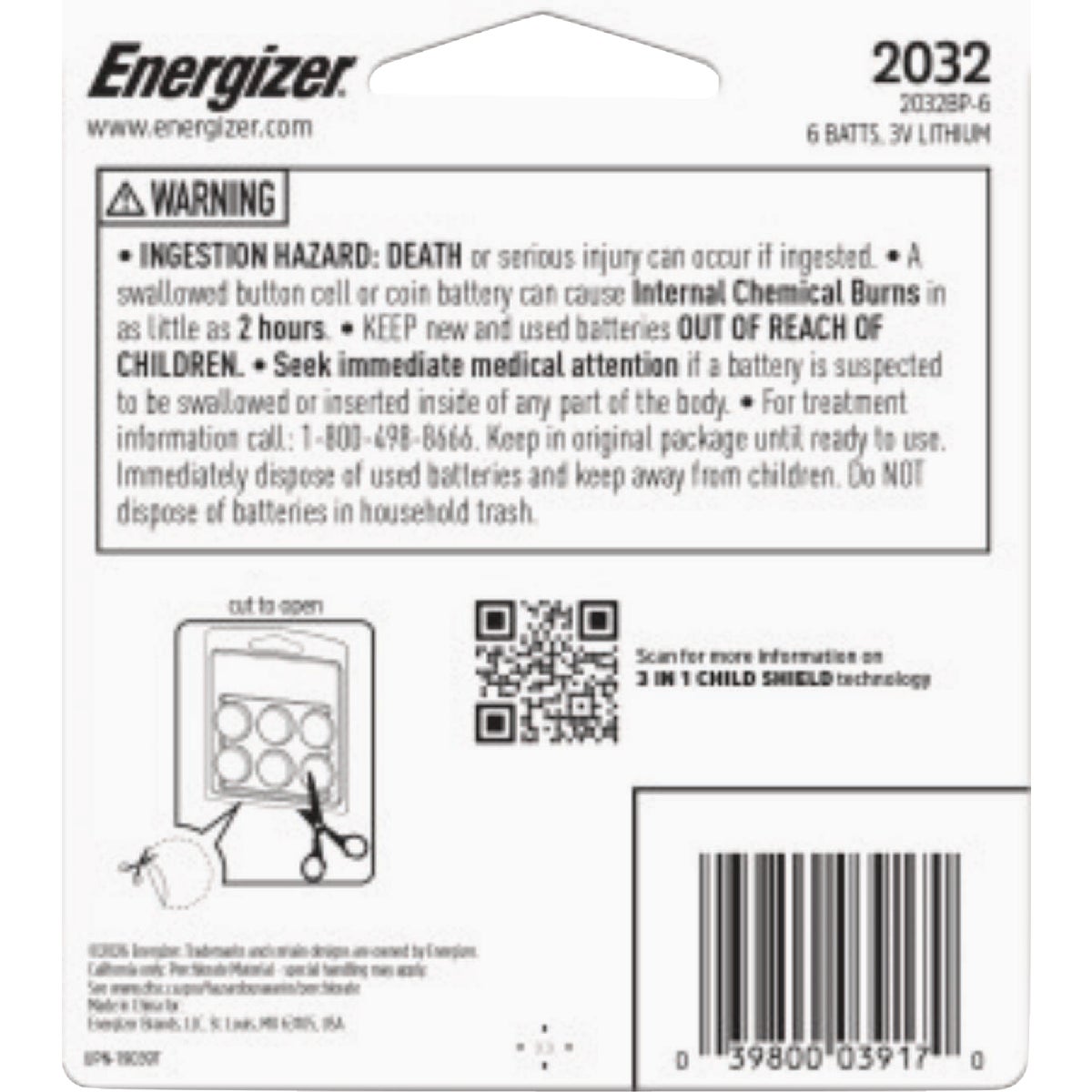 Energizer 2032 Lithium Battery (6-Pack) Image 3