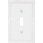 Amerelle Fairbanks 1-Gang White Insulated Bamboo Swich Wall Plate Image 1
