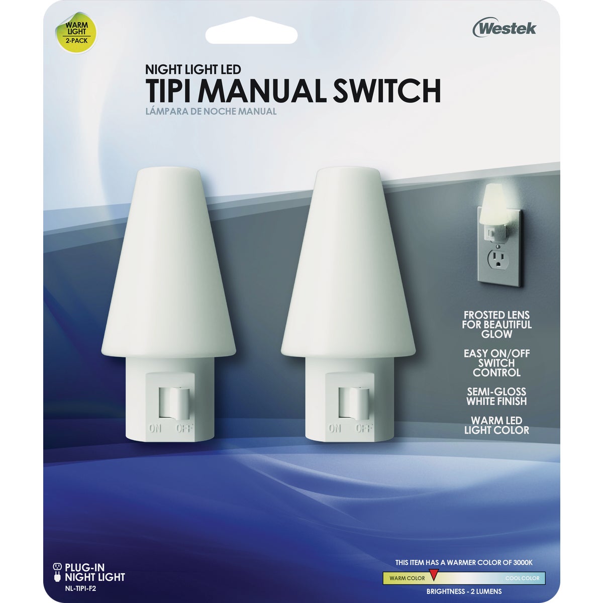 Westek White Plug-In LED Night Light (2-Pack) Image 2