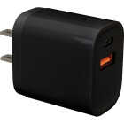 Blue Jet AC Outlet Black Fast Charge 18W Wall USB-C Charger with Power Delivery (PD) & QC Image 1