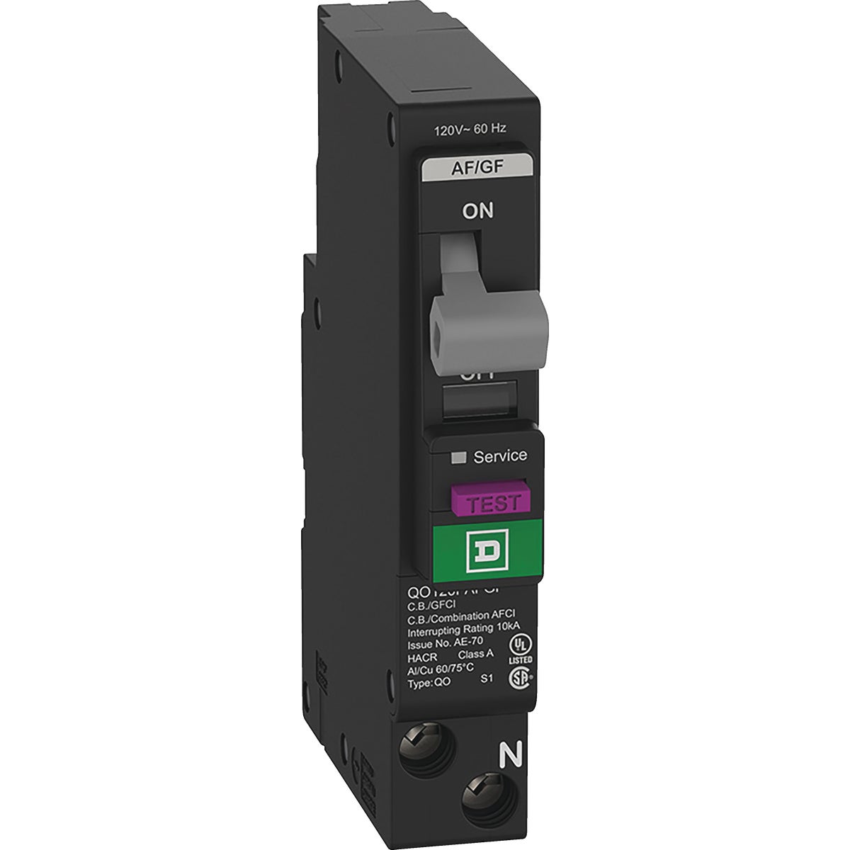 Square D QO 15A Single-Pole Dual Function Circuit Breaker
