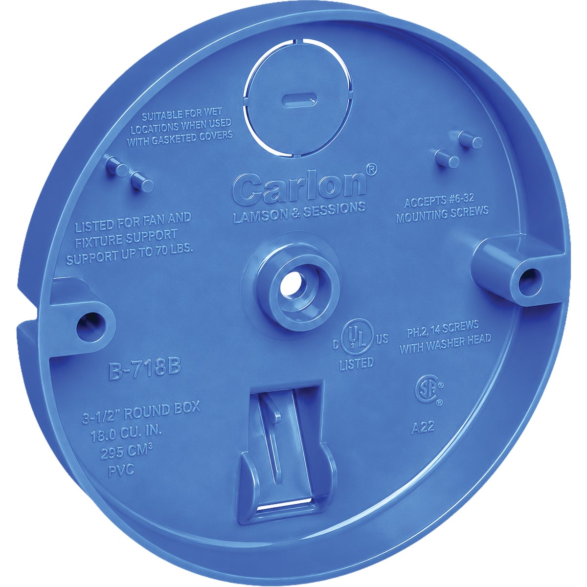 Carlon 8 Cu. In. Shallow Ceiling Fan Box