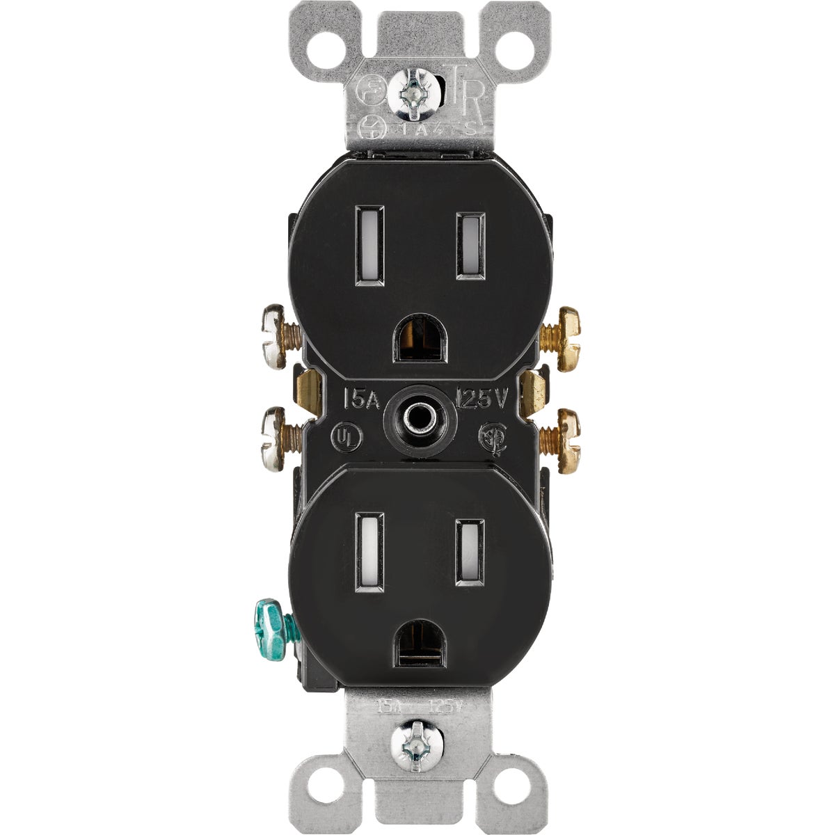Leviton 15A Black 125V Tamper Resistant Duplex Outlet/Receptacle