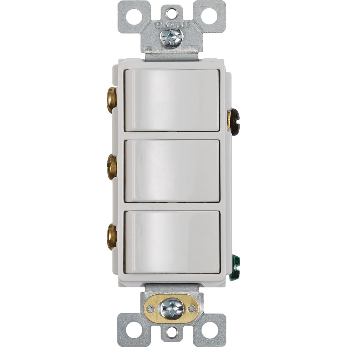 Broan-NuTone 3-Function 15A 120V White Rocker Switch for Bathroom Exhaust Fan