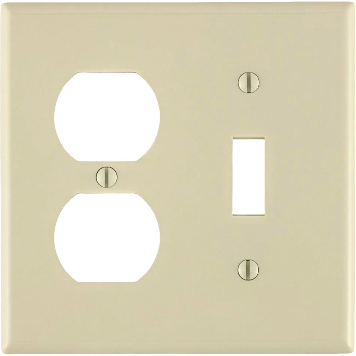 Leviton 2-Gang Light  Almonf 1-Toggle 1-Duplex Device Combination Wall Plate