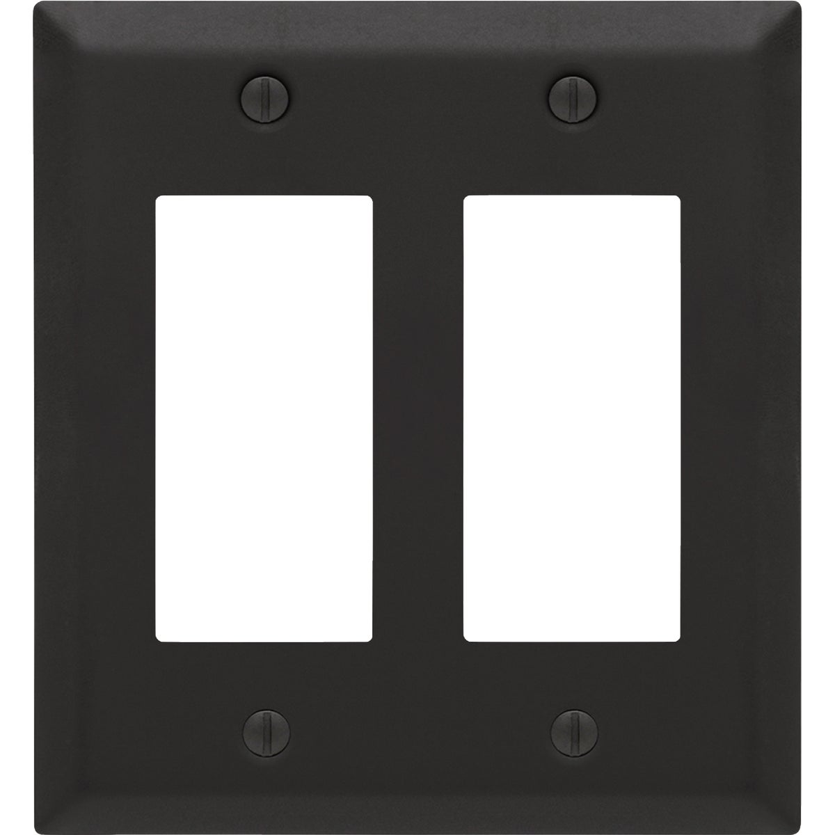 Amerelle Century 2-Gang Black Steel Wall Plate