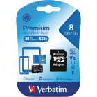 Verbatim Class 10 8GB MicroSDHC Card with Adapter Image 3
