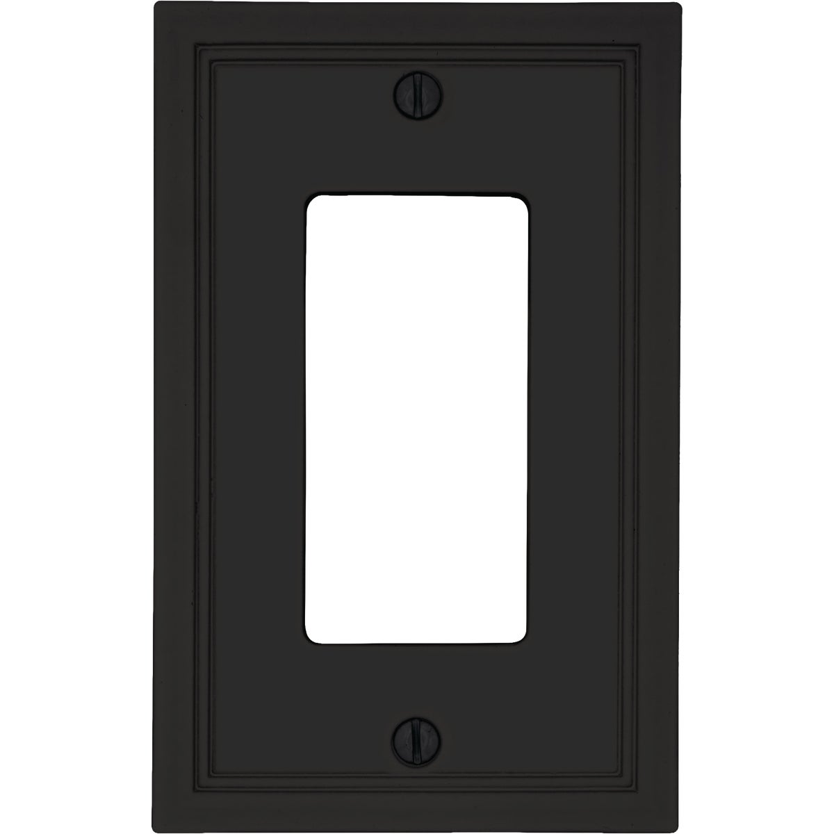 Amerelle Fairbanks 1-Gang Matte Black Insulated Bamboo Wall Plate