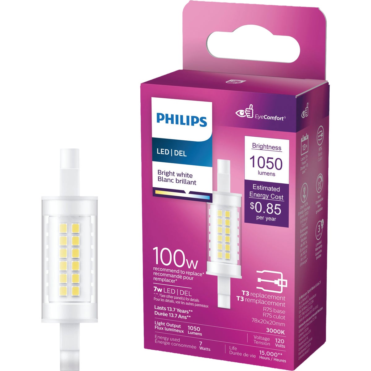 Philips 100W Equivalent Bright White R7S 1PK
