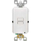 Leviton 20A White 125V Combo Self-Test Blank Face GFCI Outlet Image 1