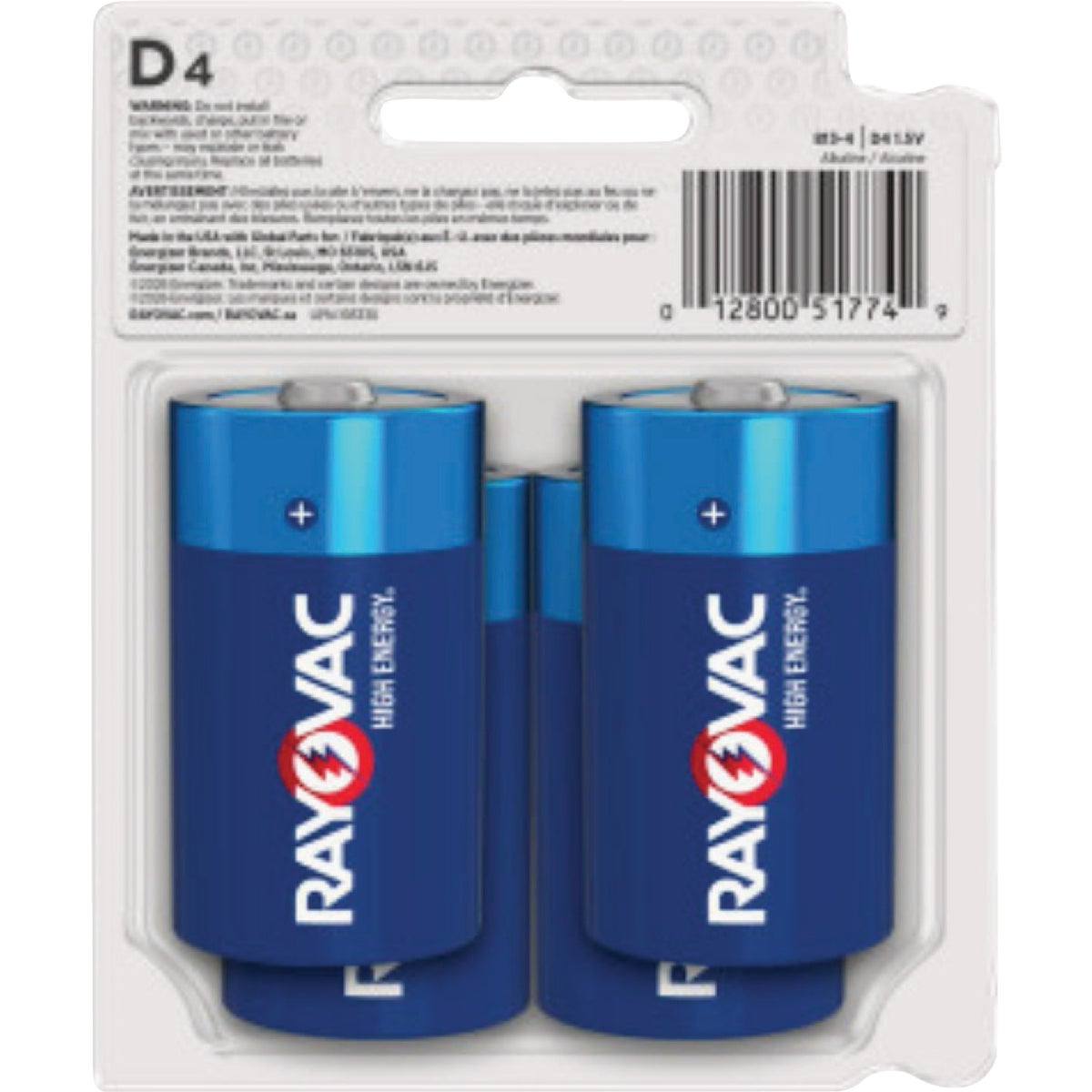 Rayovak D Alkaline Battery (4-Pack) Image 2