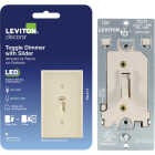 Leviton LED/CFL/Incandescent Light Almond Slide Dimmer Image 4