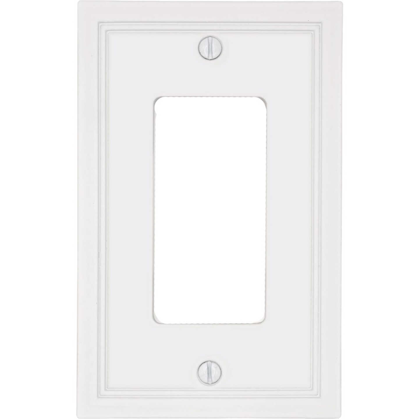 Amerelle Fairbanks 1-Gang White Insulated Bamboo Wall Plate Image 1