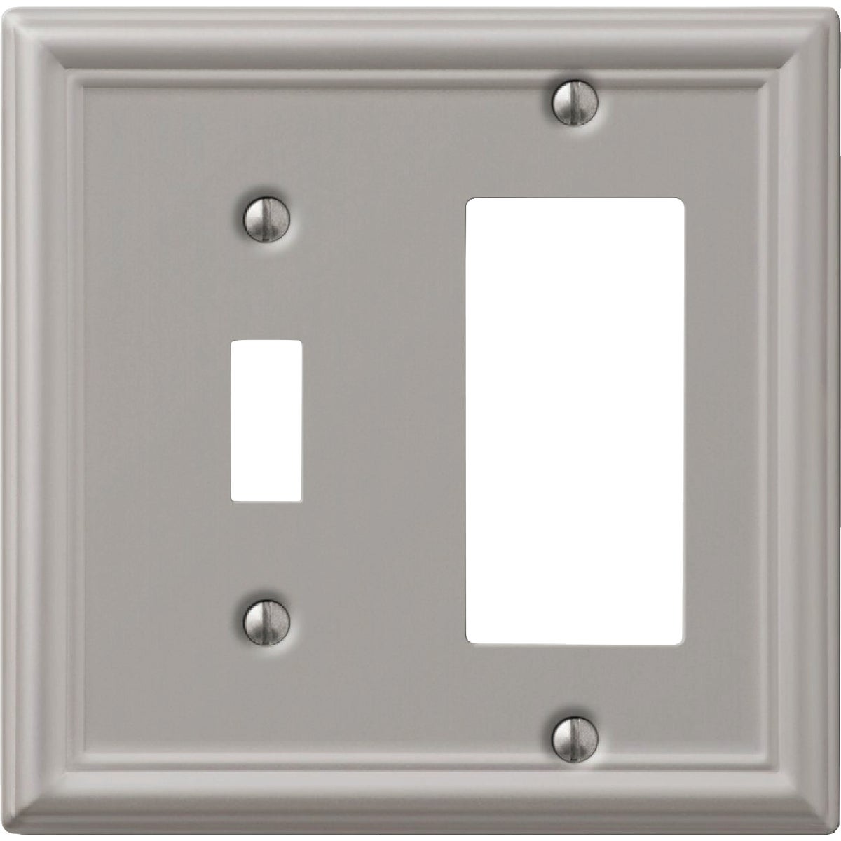 Amerelle Chelsea Brushed Nickel Combination Wall Plate