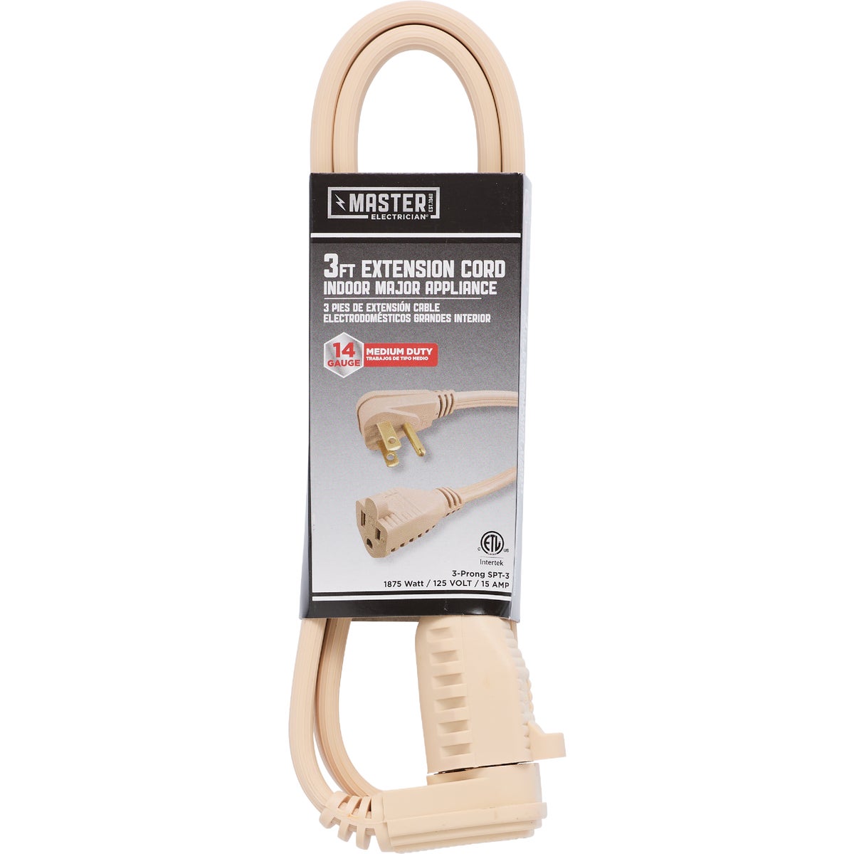 Master Electrician 3 Ft. 14/3 15A Heavy-Duty Appliance Cord