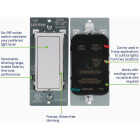Leviton Decora LED/CFL/Incandescent White Rocker Dimmer with Slide Bar Image 2