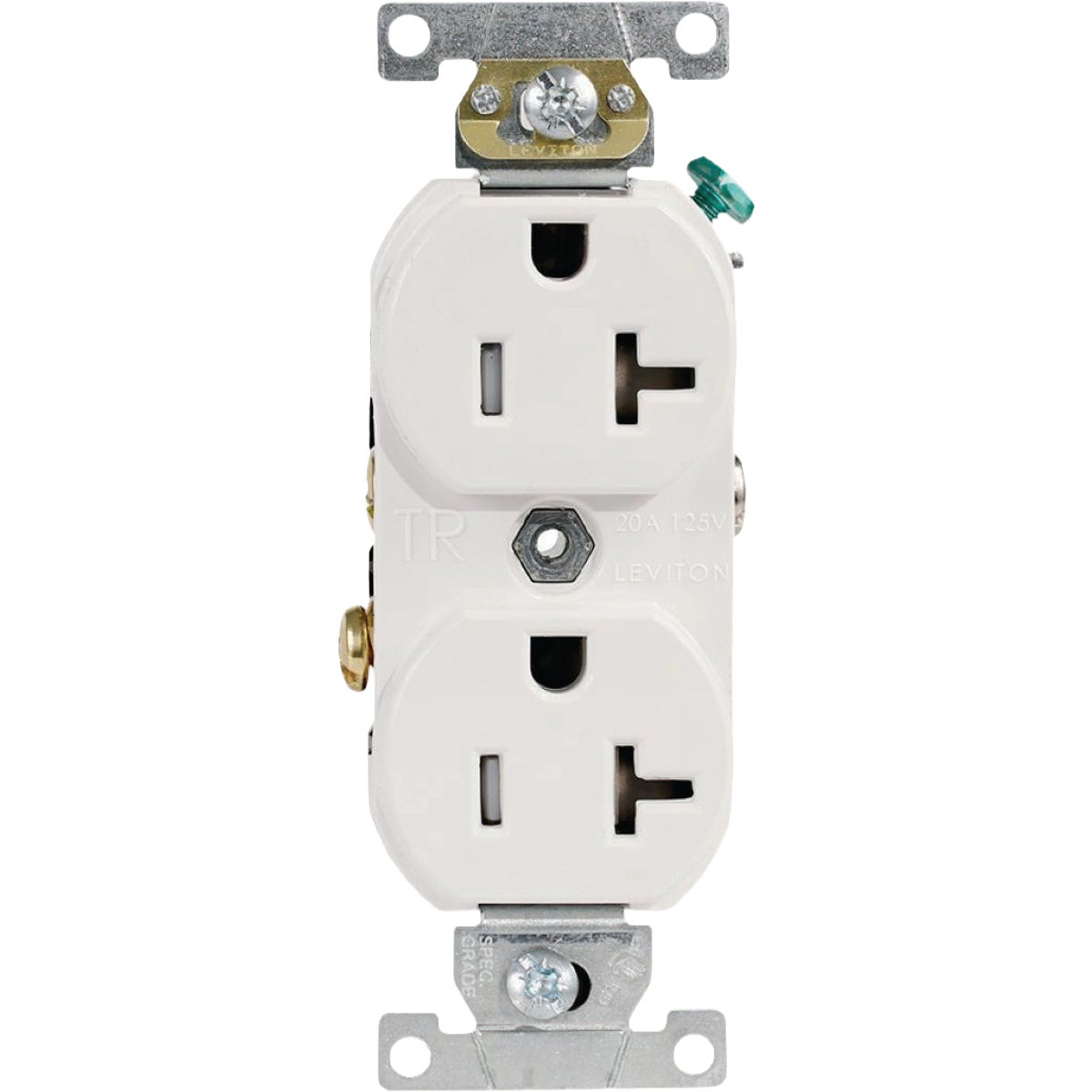 Leviton 20A White 125V Commercial Grade Tamper Resistant Duplex Outlet/Receptacle
