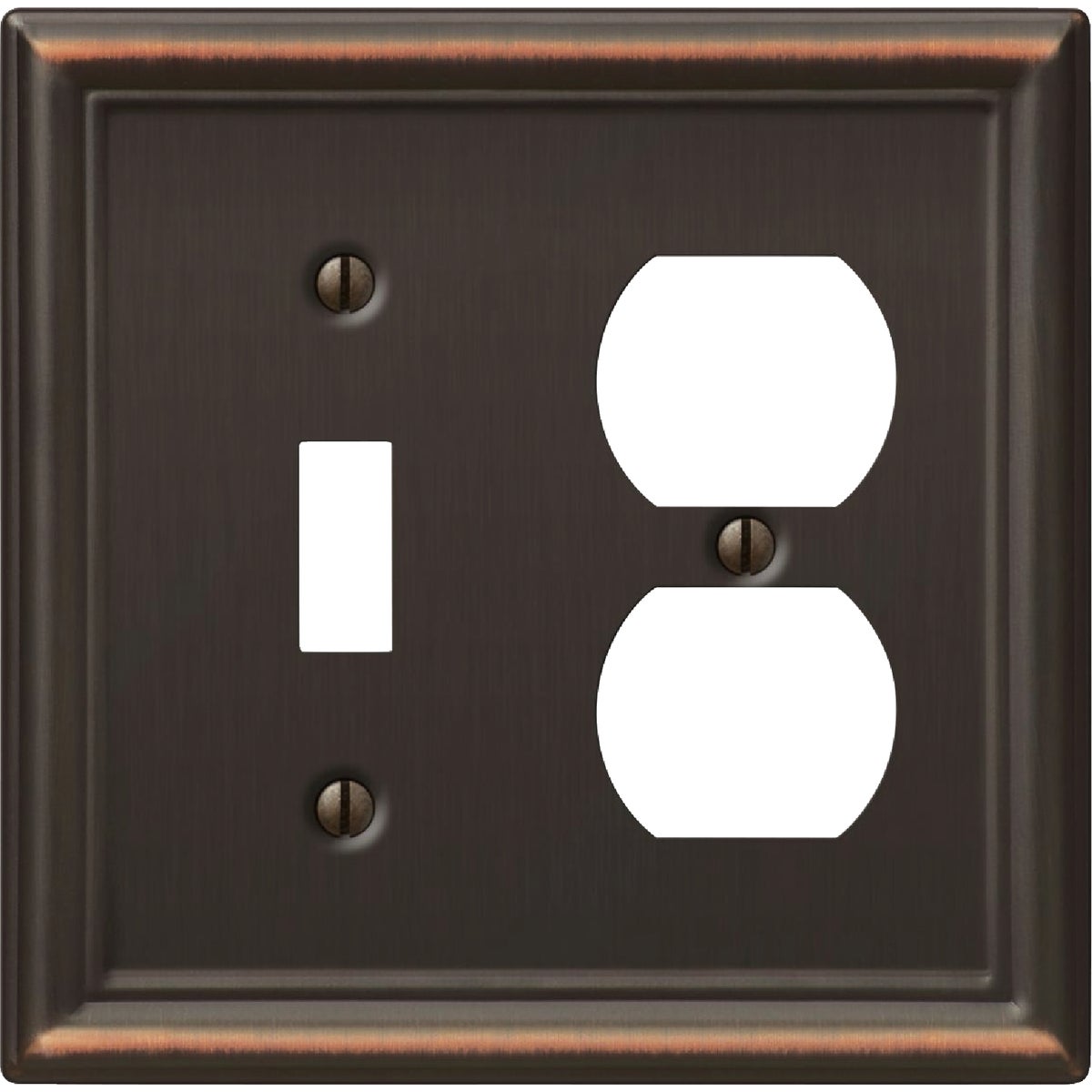 Amerelle Chelsea 2Gang Aged Bronze Steel Duplex Wall Plate