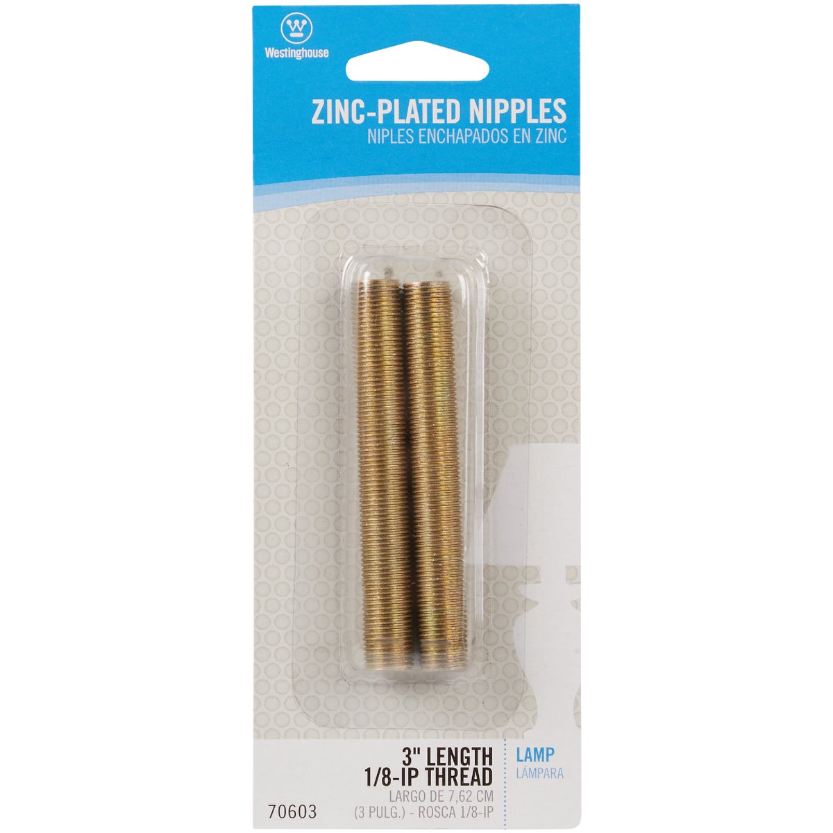 Westinghouse 1/8-IP 3 In. Steel Lamp Nipple (2-Pack) Image 2