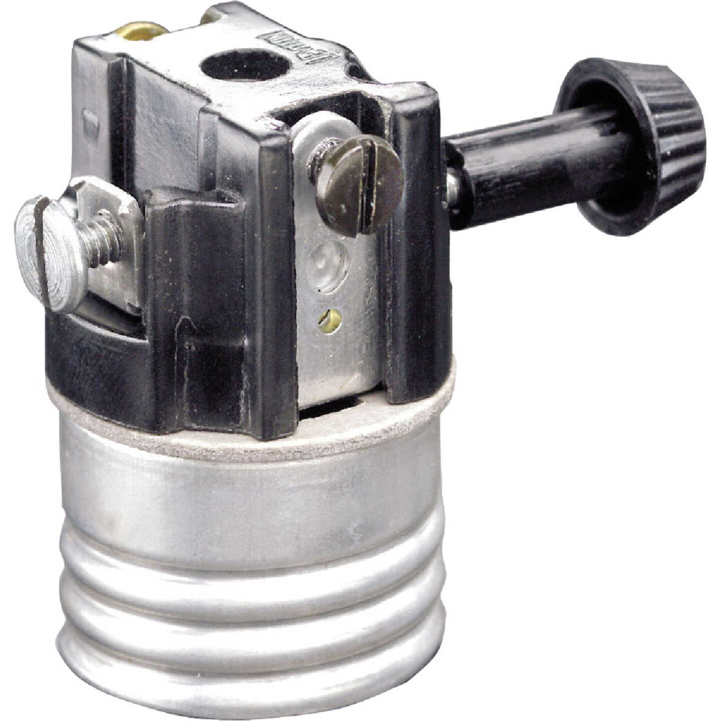 Leviton Turn-Knob Medium Base Steel Interior Lamp Socket Image 1