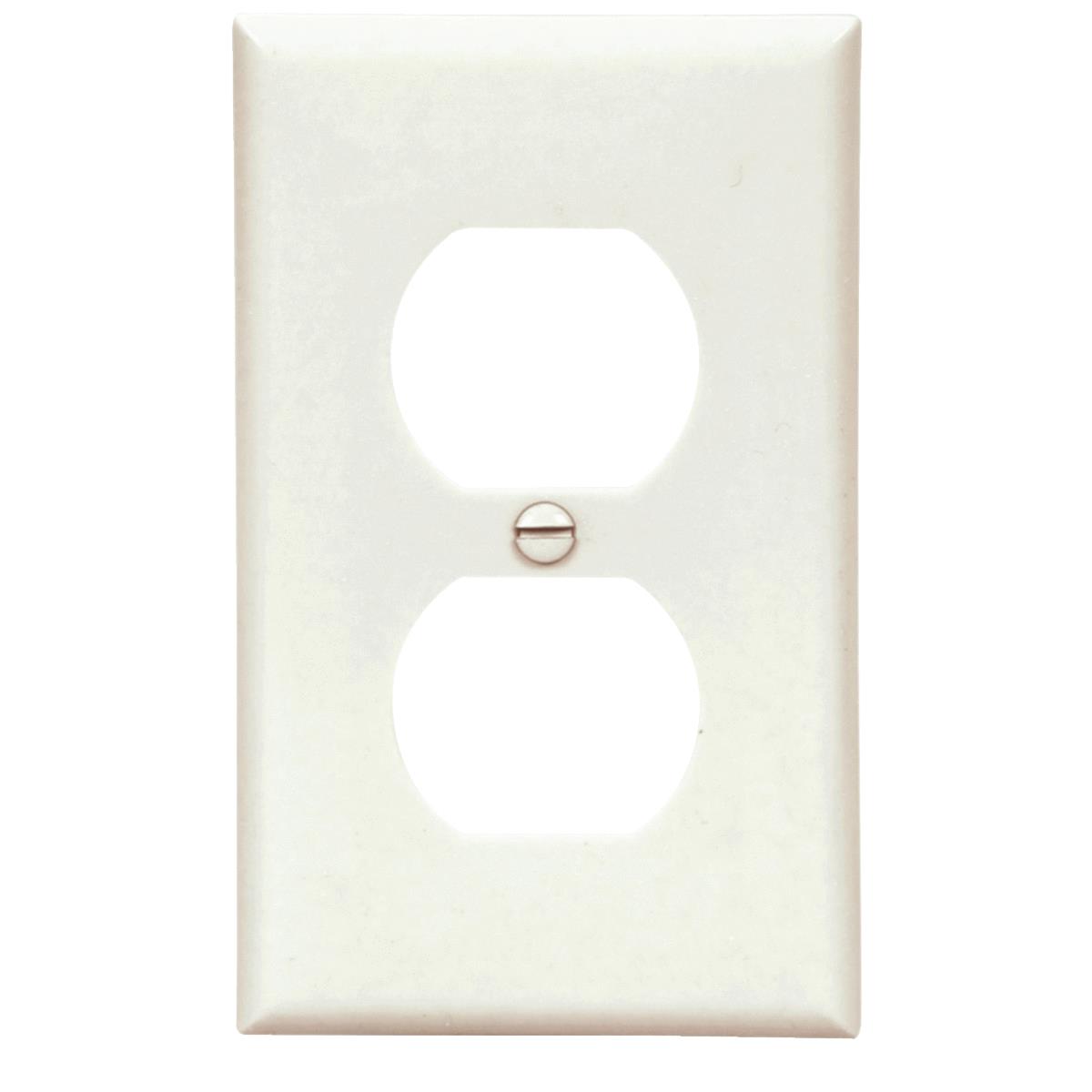 WHT RECPT WALL PLATE