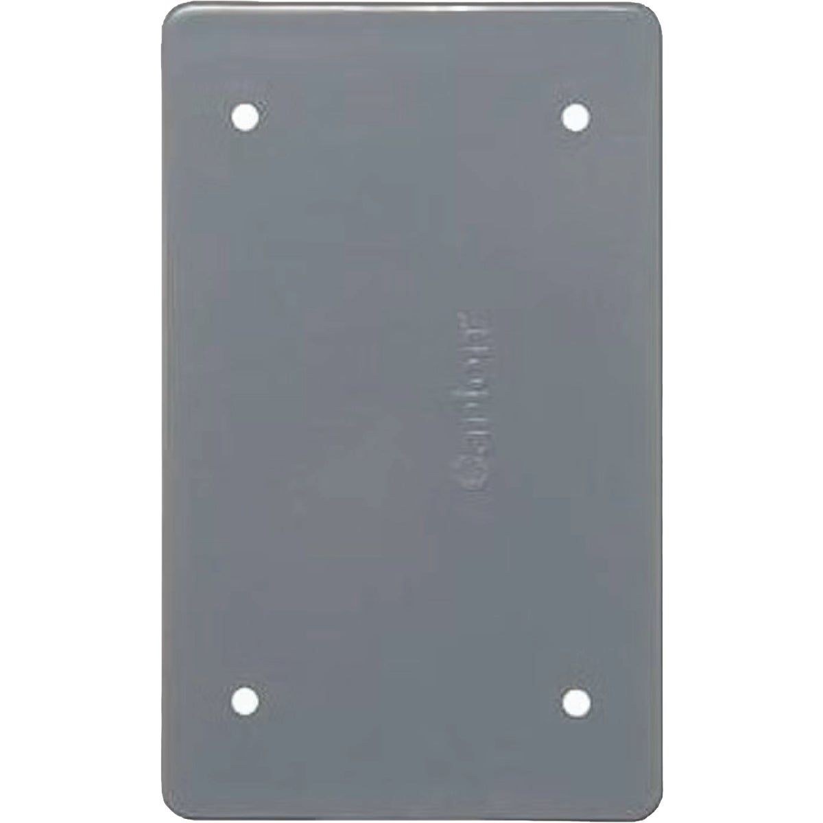Carlon 1-Gang Field Service PVC Blank Box Cover With Gasket & Steel Mounting Screws