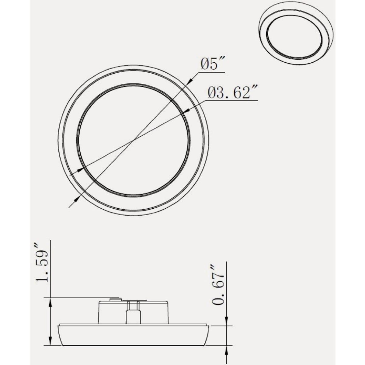 Satco Blink Pro 5 In. White 680 Lm. CCT-Selectable LED Flush Mount Light Fixture Image 2