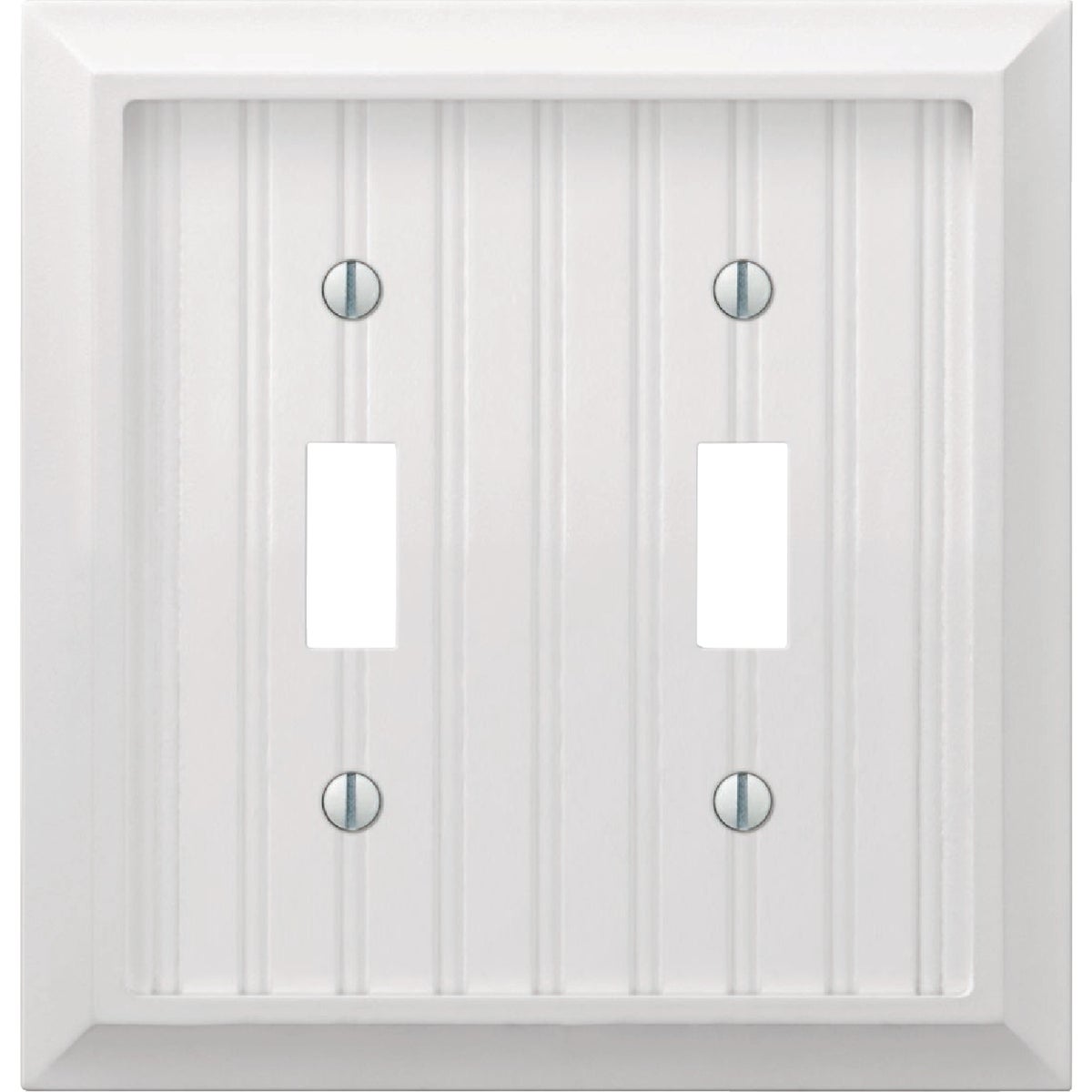 Amerelle Cottage 2-Gang BMC Toggle Switch Wall Plate, White
