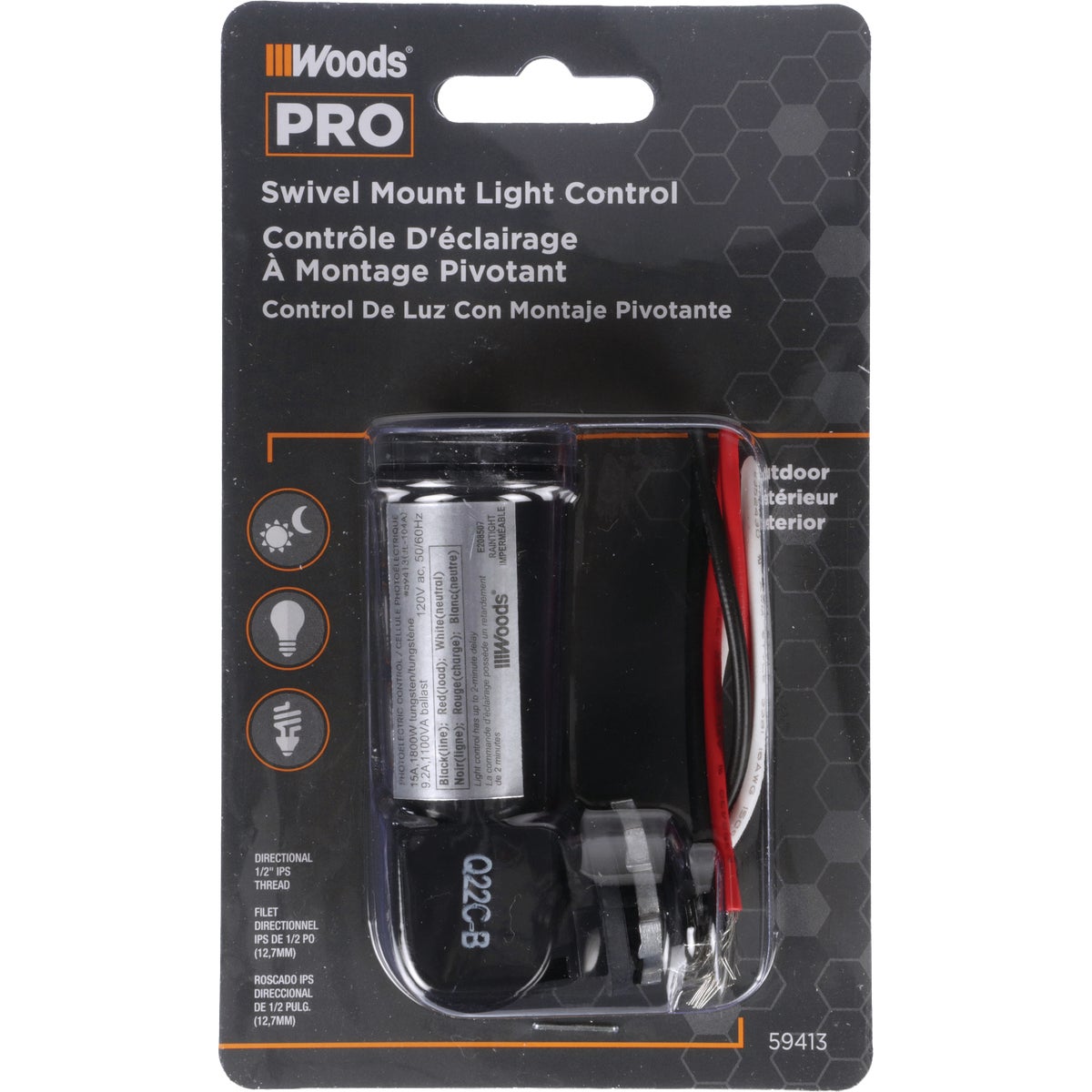 Southwire Outdoor Conduit Lighting Control With Photocell and Swivel Mount