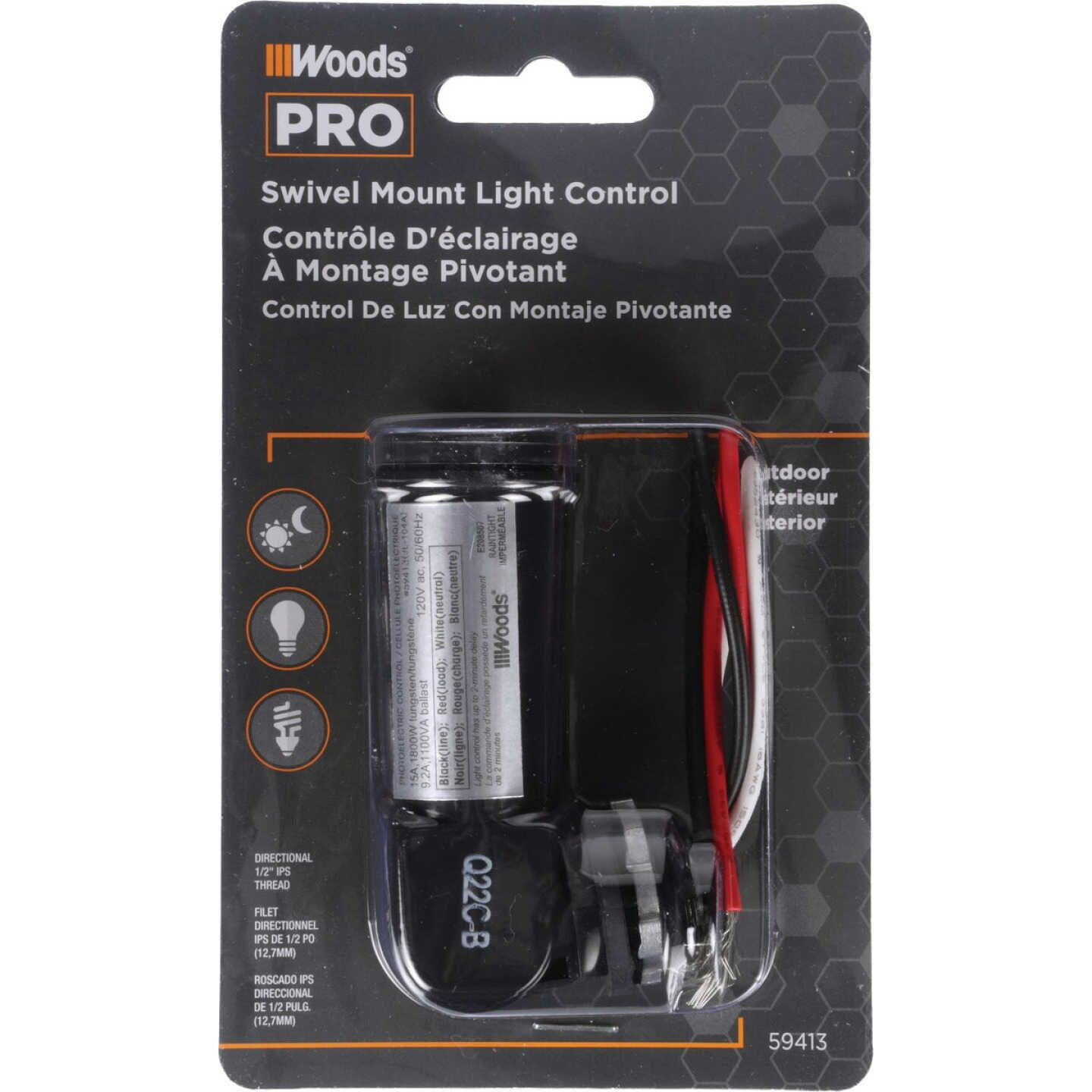 Southwire Outdoor Conduit Lighting Control With Photocell and Swivel Mount Image 1
