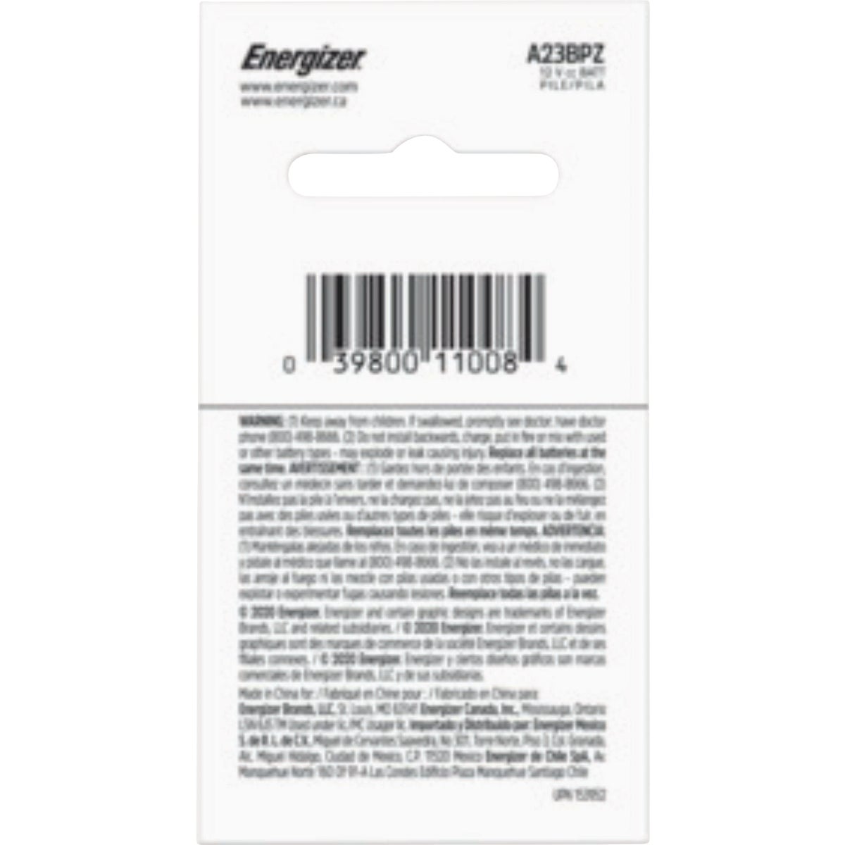 Energizer 12V A23 Battery Image 2