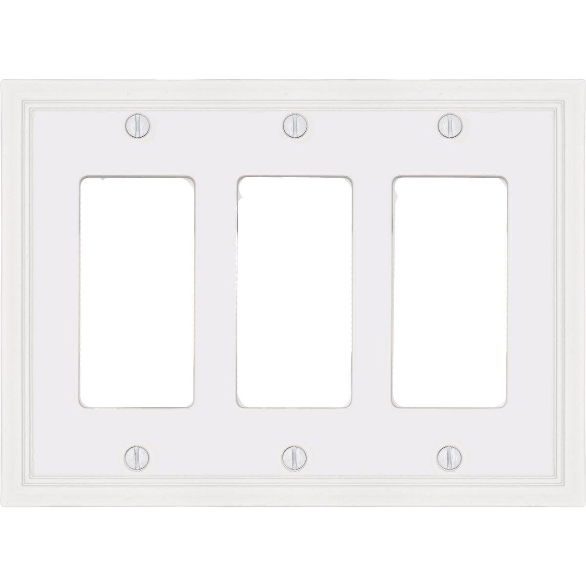 Amerelle Fairbanks 2-Gang White Insulated Bamboo Wall Plate
