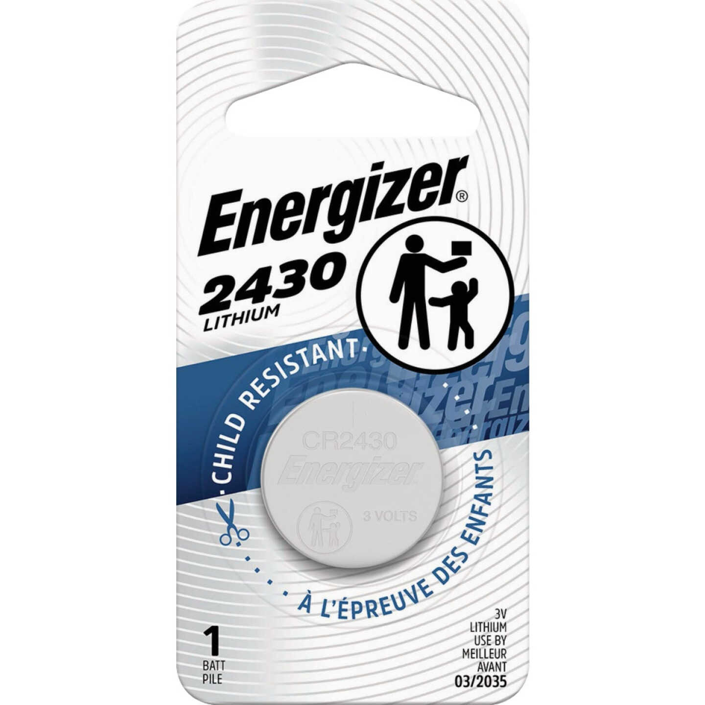 Energizer 2430 Lithium Coin Battery Image 1