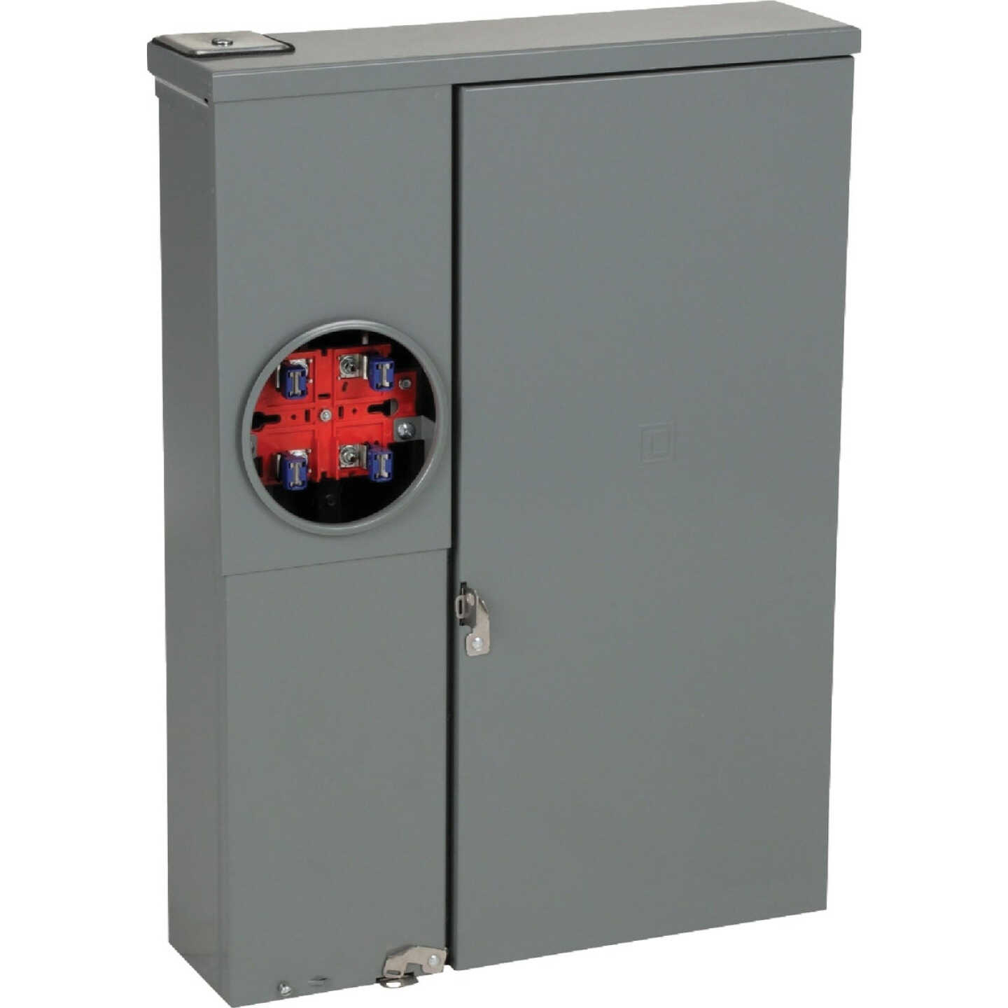 Square D HOM 200A 8-Space 16-Pole Rainproof Plug On Neutral Outdoor Meter Breaker Panel Image 1