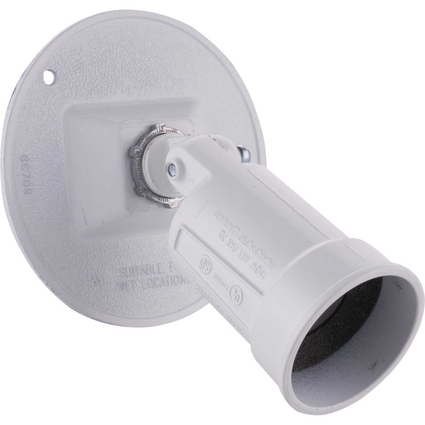 Bell 75-150W PAR38 White 4 In. Round Weatherproof Combination Cover with 1 Lampholder, Gasket, and Hardware Image 1