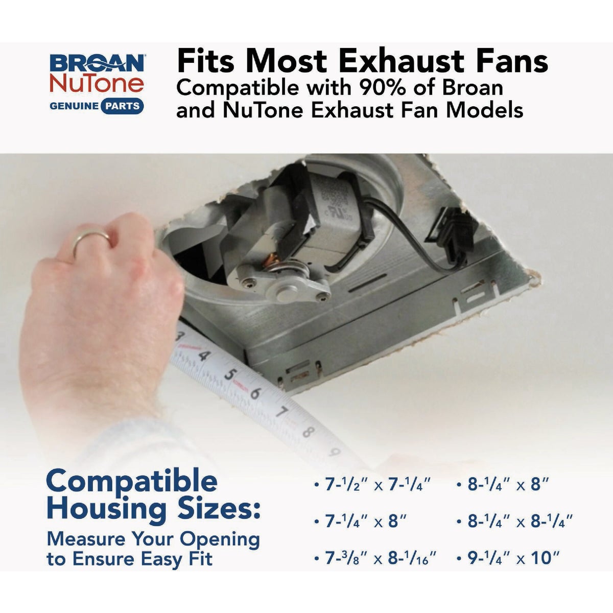 Broan-NuTone CleanCover 13 In. x 13 In. Magnetic Universal Bath Exhaust Fan Grille Image 4